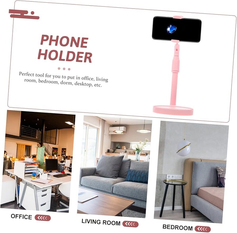Black Portable Phone Holder Stand For Desk Office Bedroom Live Streaming Movies - Image 5